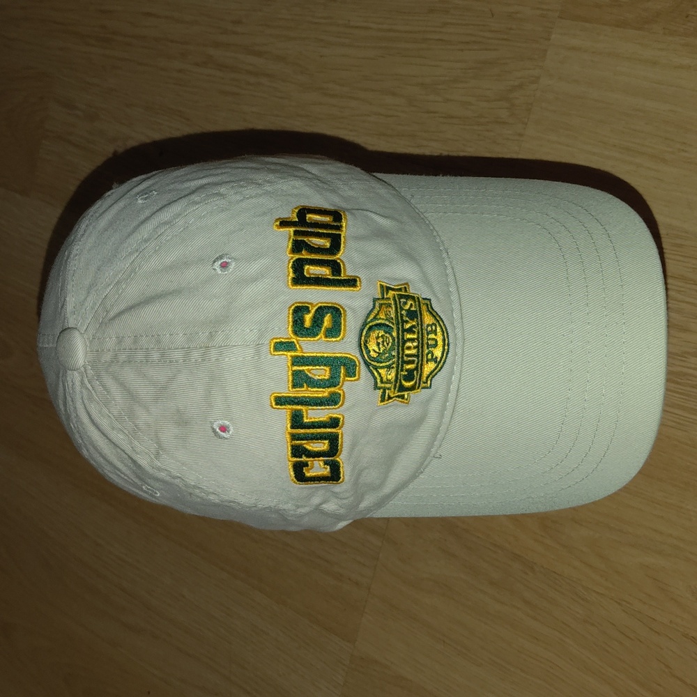 Vtg Curly's Pub - 1265 Lombardi Ave, Green Bay, Wisconsin Strapback Hat